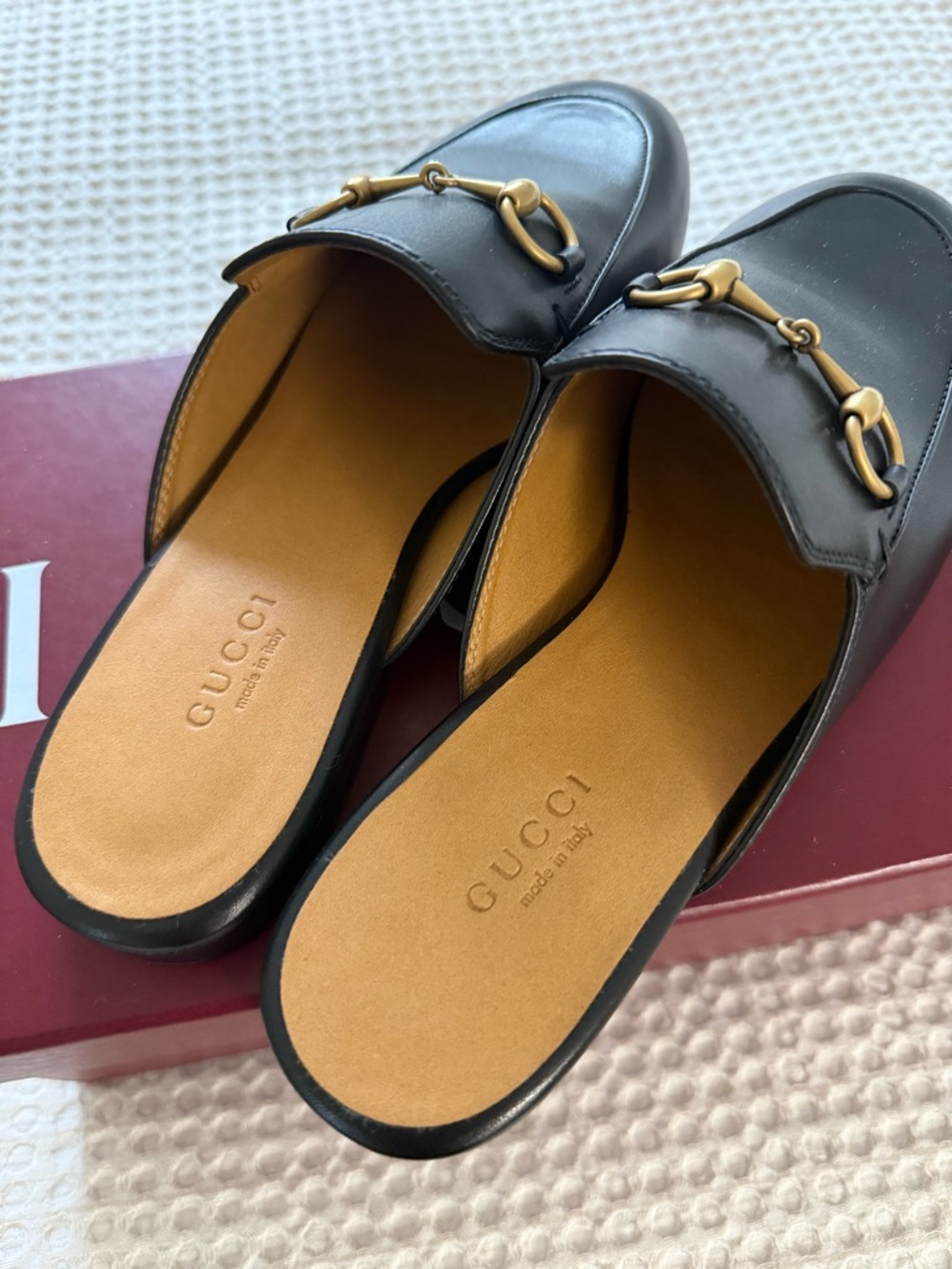 Gucci Black Leather Horsebit Backless Loafers - Picture 5 of 8